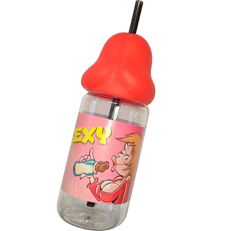 DIABLO PICANTE - Tåteflaske med penis-tut Rød 360 ml
