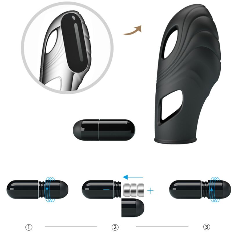 PRETTY LOVE - Lich Fingervibrator i silikon
