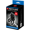 PRETTY LOVE - Passionate Ring Dobbel Vibrerende Ring med Klitorisstimulator