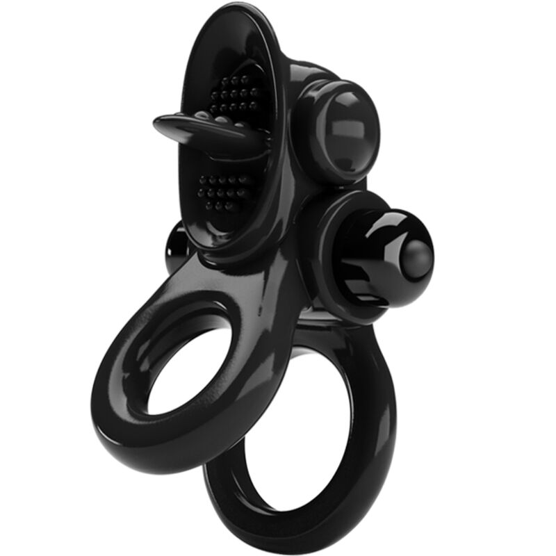 PRETTY LOVE - Passionate Ring Dobbel Vibrerende Ring med Klitorisstimulator