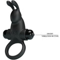 PRETTY LOVE - Vibrerende Penisring med Kanin 10 Moduser Sort