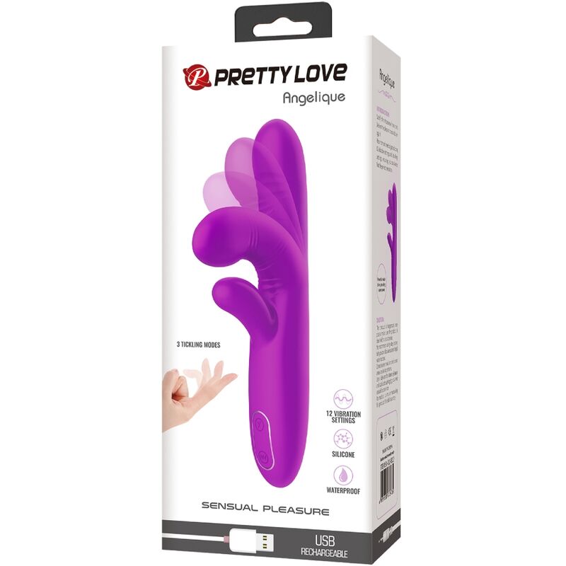 PRETTY LOVE - Angelique Multifunksjonsvibrator med klitorisstimulator