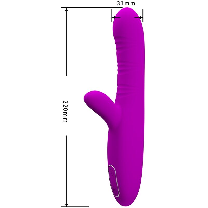 PRETTY LOVE - Angelique Multifunksjonsvibrator med klitorisstimulator