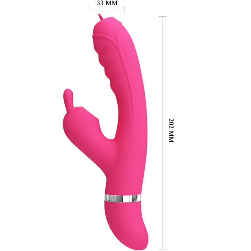 PRETTY LOVE - Phoenix Rabbitvibrator med klapp-klitorisstimulator