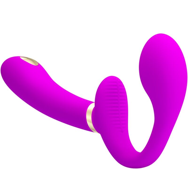 PRETTY LOVE - Thunderbird Dobbel Strap-on-vibrator med fjernkontroll