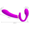 PRETTY LOVE - Thunderbird Dobbel Strap-on-vibrator med fjernkontroll