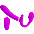 PRETTY LOVE - Thunderbird Dobbel Strap-on-vibrator med fjernkontroll
