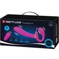 PRETTY LOVE - Thunderbird Dobbel Strap-on-vibrator med fjernkontroll