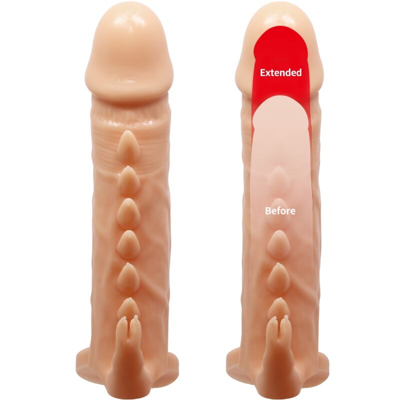 PRETTY LOVE - Emmit Vibrerende penissleeve med klitorisstimulator Naturfarge