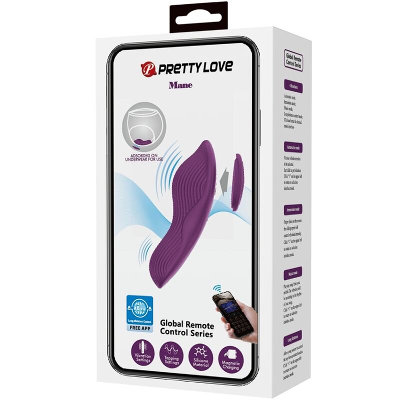 PRETTY LOVE - Mane Påleggsvibrator for Klitoris med App og Fjernkontroll