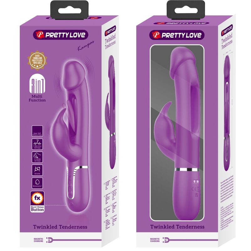 PRETTY LOVE - Kampas 3-i-1 Rabbitvibrator
