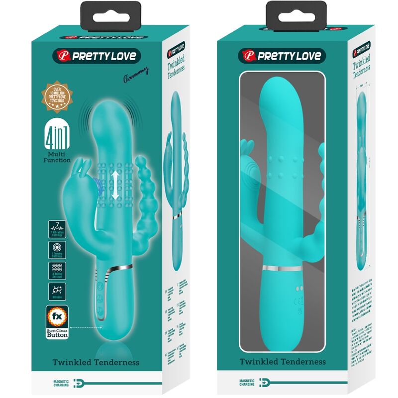 PRETTY LOVE - Cammy 4-i-1 Trippel rabbitvibrator