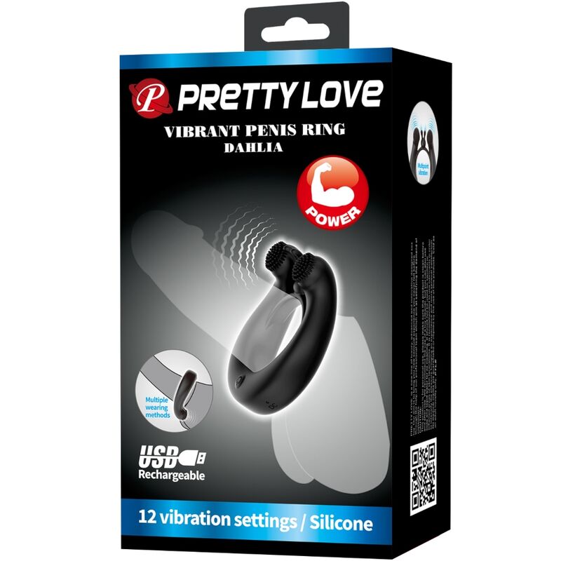 PRETTY LOVE - Vibrerende Penisring Sort