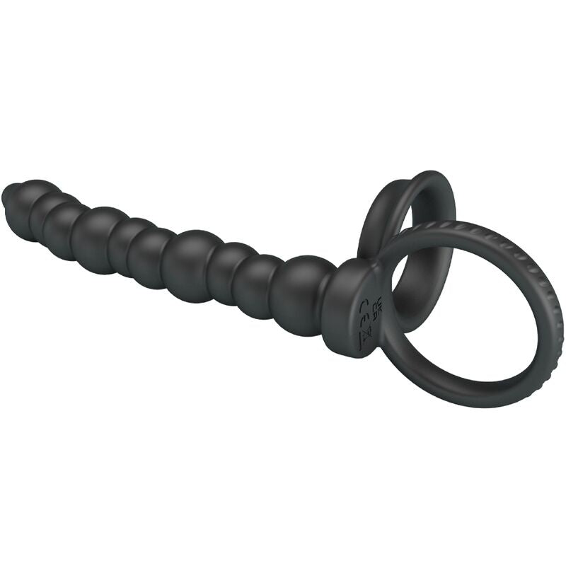 PRETTY LOVE - Penisring med Analplugg Sort