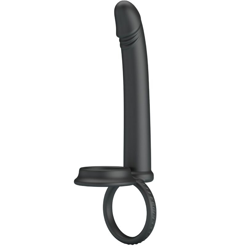 PRETTY LOVE - Penisring med Analplugg Sort