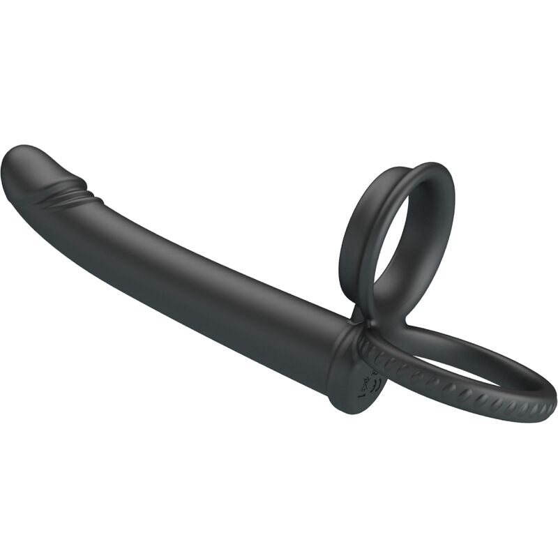 PRETTY LOVE - Penisring med Analplugg Sort