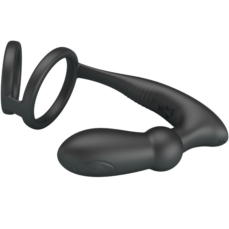PRETTY LOVE - Penisring med Analplugg Sort