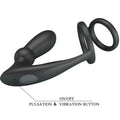 PRETTY LOVE - Penisring med Analplugg Sort