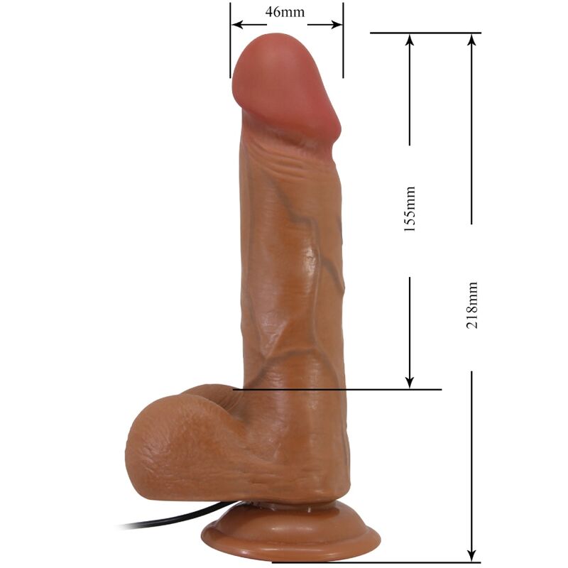 BAILE - Bahamut Realistisk vibrator 21,8 cm Naturfarge Fjernkontroll