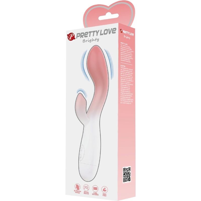 PRETTY LOVE - Brighty G-punktsvibrator med klitorisstimulator 30 vibrasjoner