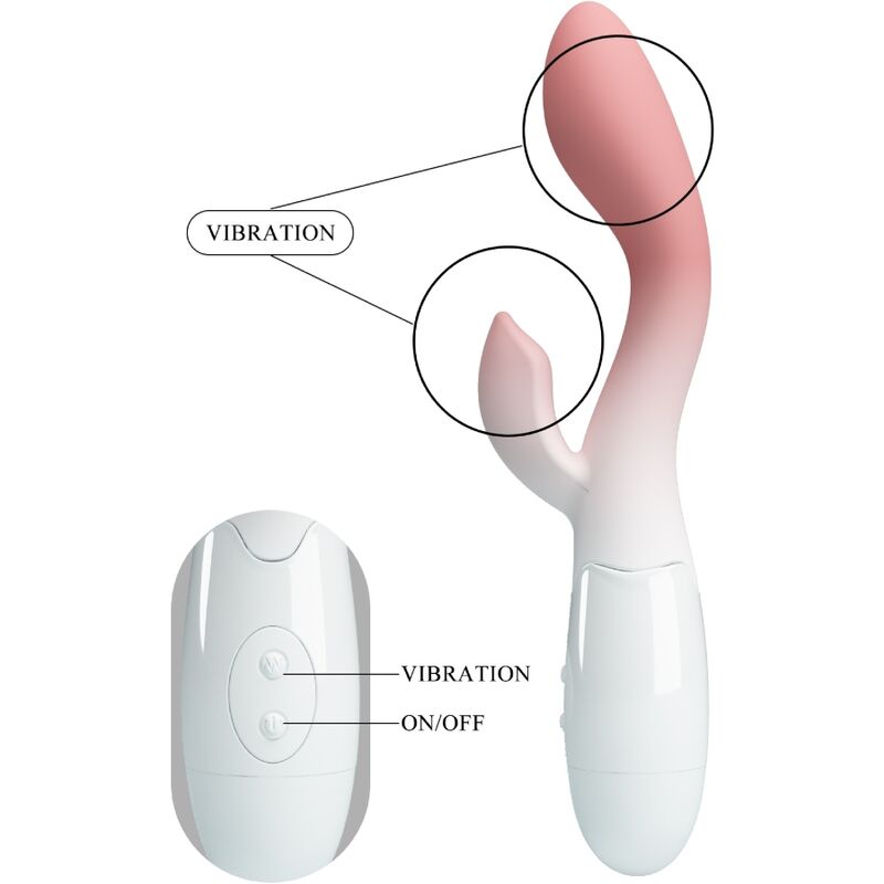 PRETTY LOVE - Brighty G-punktsvibrator med klitorisstimulator 30 vibrasjoner