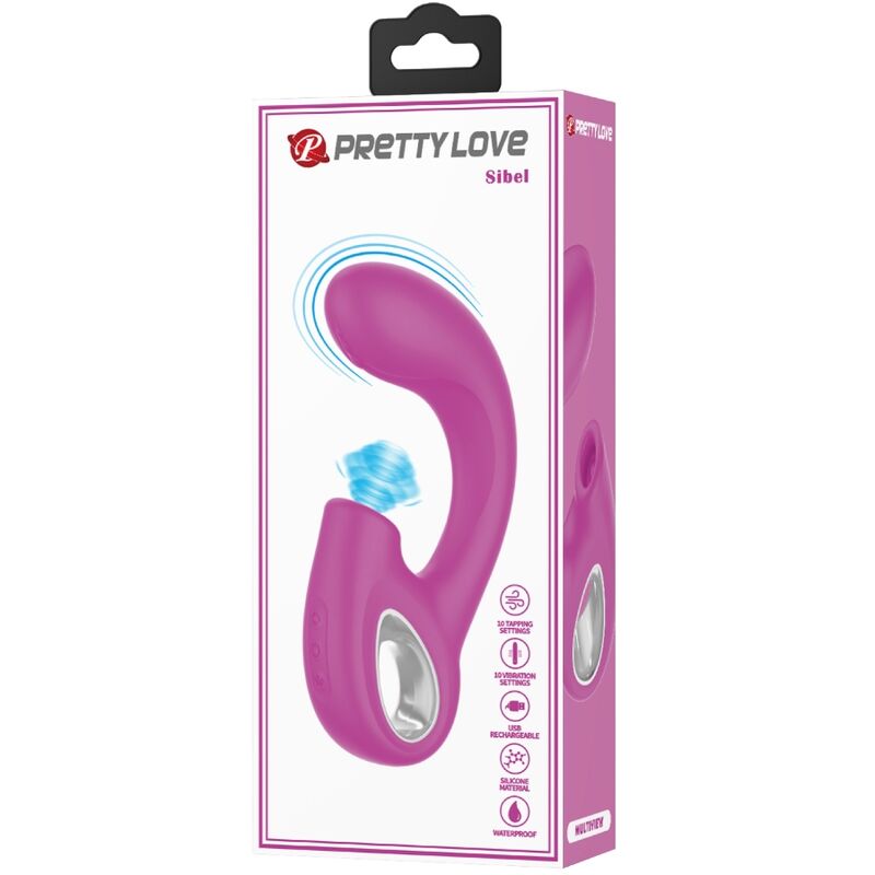 PRETTY LOVE - Sibel G-punktsvibrator med klitorisstimulator 10 vibrasjoner