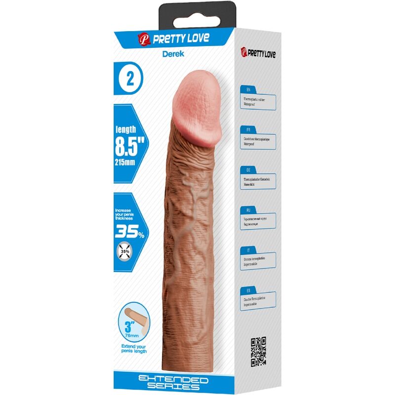 PRETTY LOVE - Derek Penisforlenger Brun 7,6 cm
