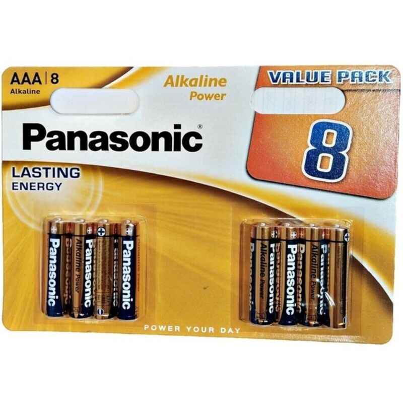 PANASONIC - AAA Alkalisk Batteri 8-pk
