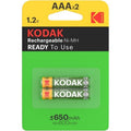 KODAK - Oppladbare AAA-batterier HR03 650 mAh 2-pakning