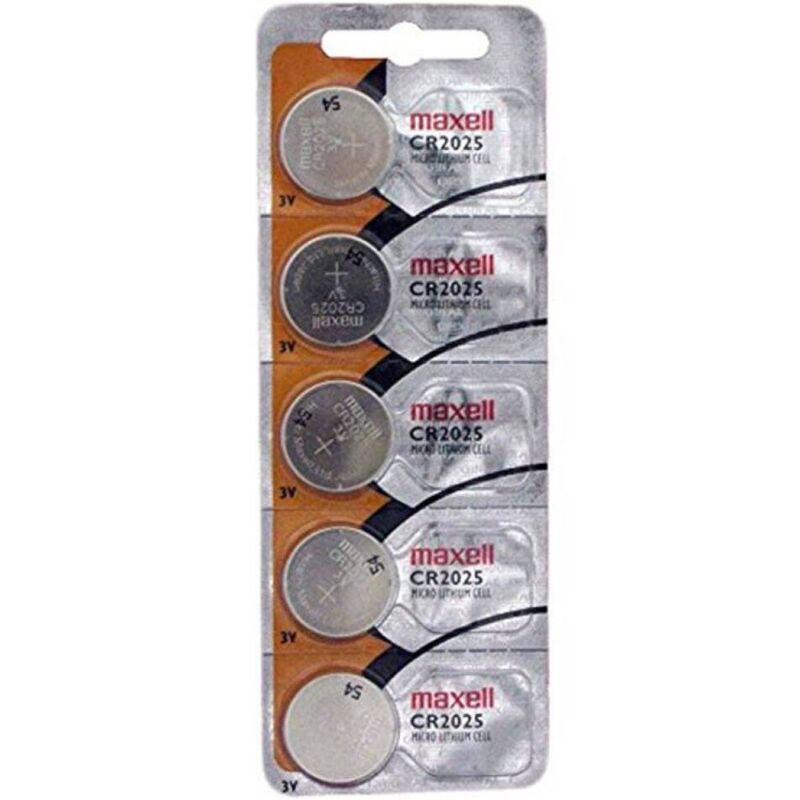 MAXELL - Litium knappecellebatteri CR2025 3V 5-pakning