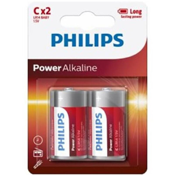 PHILIPS - C Alkalisk Batteri 2-pk
