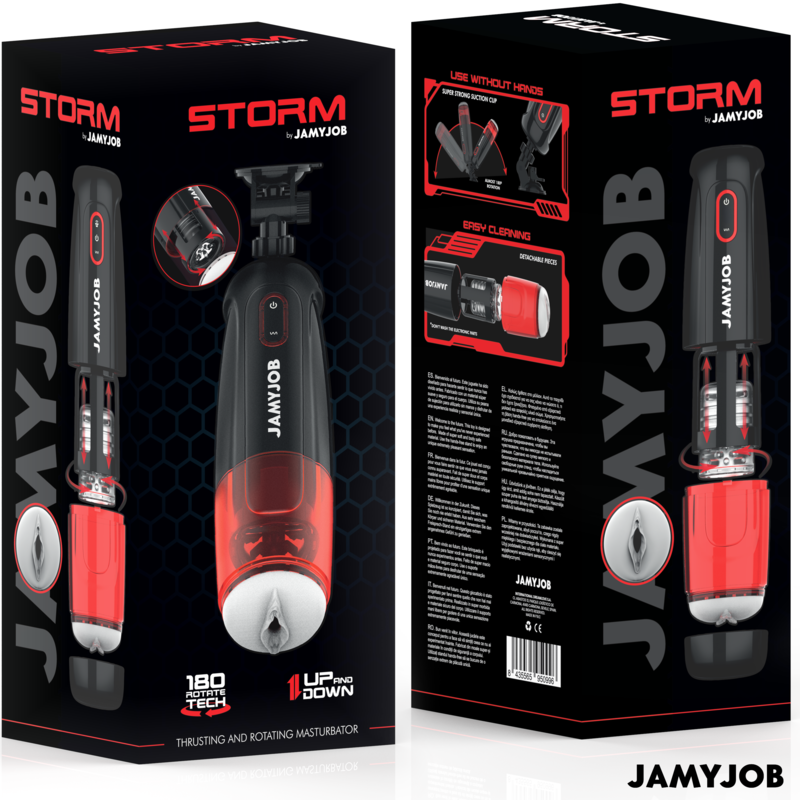 JAMYJOB - Storm Automatisk masturbator med rotasjon og støt