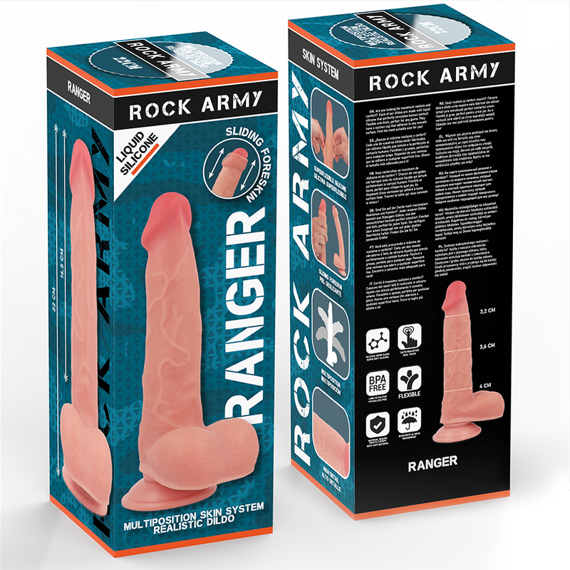 ROCKARMY - Ranger Liquid Silicone Realistisk Dildo 22 cm