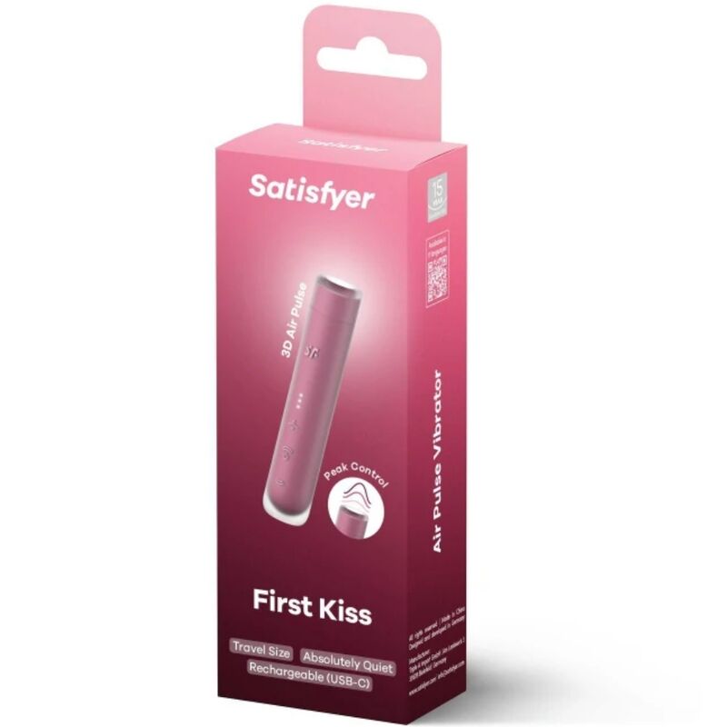 SATISFYER - First Kiss Lufttrykksvibrator Granat