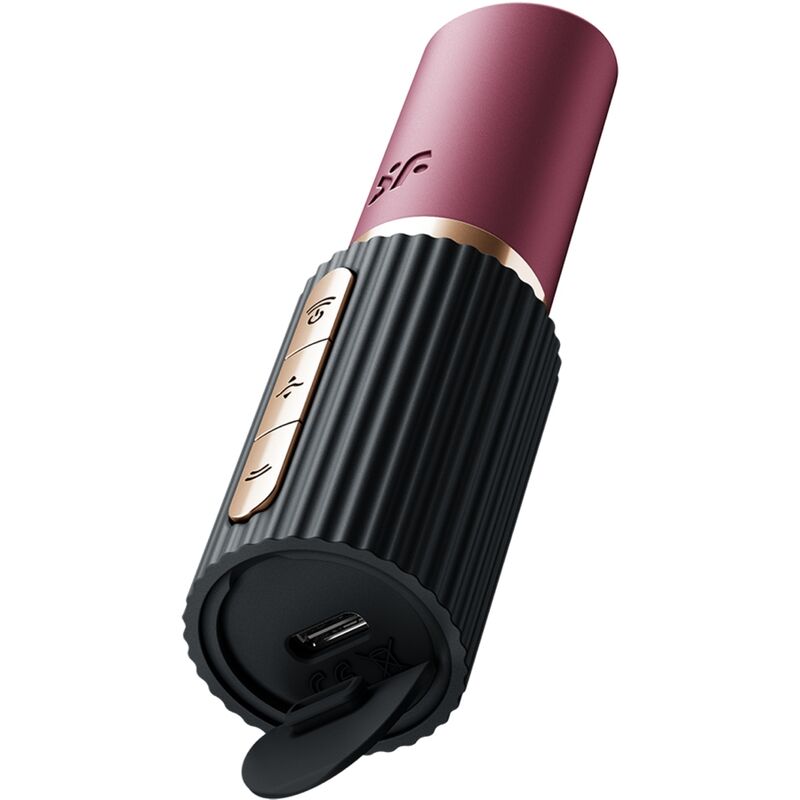 SATISFYER - Pro 2 Kiss Lufttrykksvibrator Granat/Sort