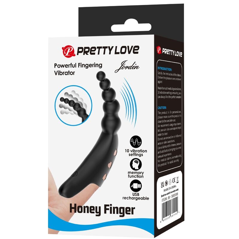 PRETTY LOVE - Jordin Fingervibrator 10 vibrasjoner