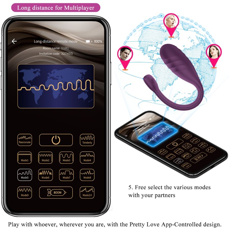 PRETTY LOVE - Leviathan App-styrt vibrator