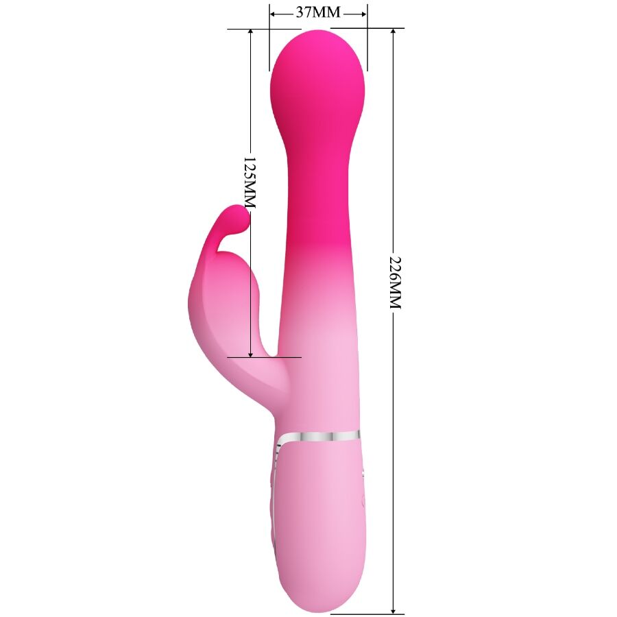 PRETTY LOVE - Dejon 3-i-1 Rabbitvibrator Rosa