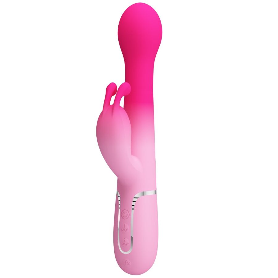 PRETTY LOVE - Dejon 3-i-1 Rabbitvibrator Rosa