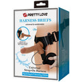 PRETTY LOVE - Squirting Brun Vibrerende Strap-on 15,5 cm