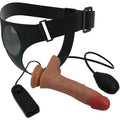PRETTY LOVE - Squirting Brun Vibrerende Strap-on 15,5 cm