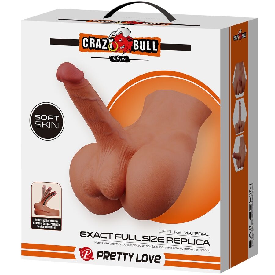 CRAZY BULL - Rhyne Realistisk masturbator Naturfarge