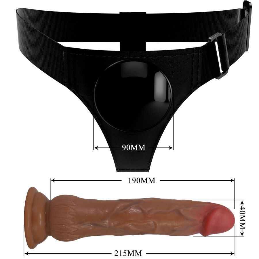 PRETTY LOVE - Kyton Strap-on-truse med sprøytende dildo 19 cm
