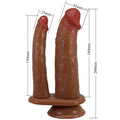 PRETTY LOVE - Hulbert Dobbel Realistisk Vibrerende Dildo