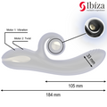 IBIZA - Twister Vibrator med buet stimulator og vibro-rotasjon