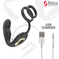 IBIZA - Wiggle Rotating Penisring med Analplugg