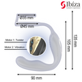 IBIZA - Wiggle Rotating Penisring med Analplugg