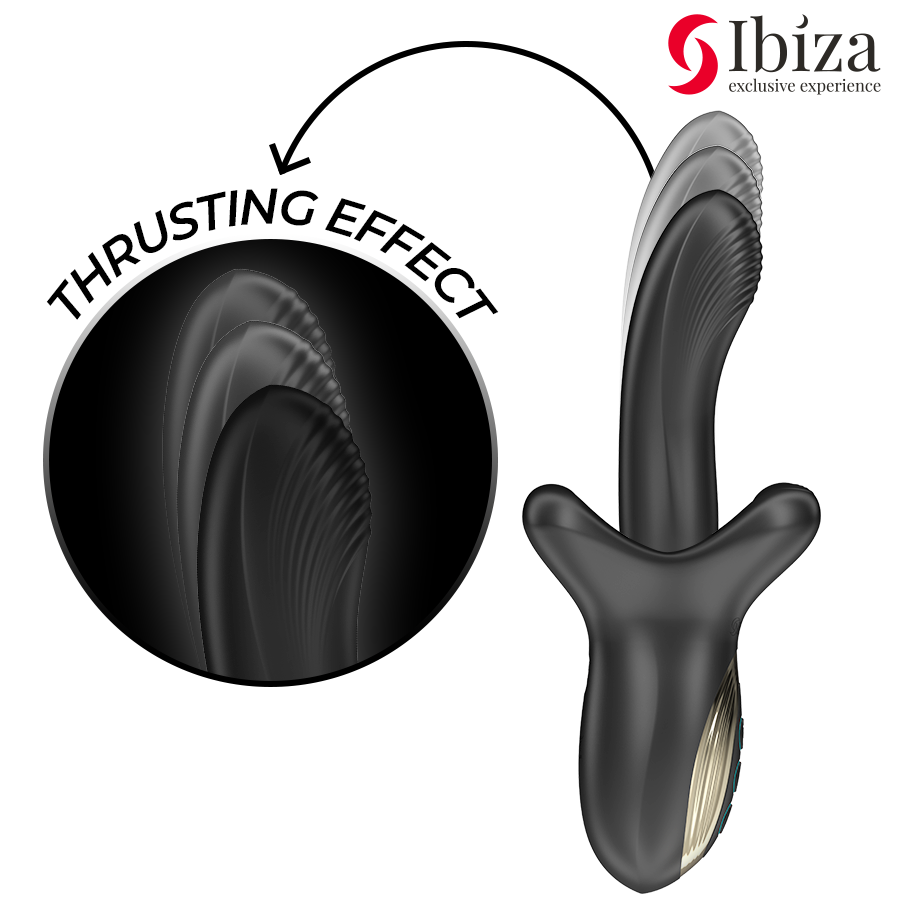 IBIZA - Kraftig vibrator med støt og sugeeffekt