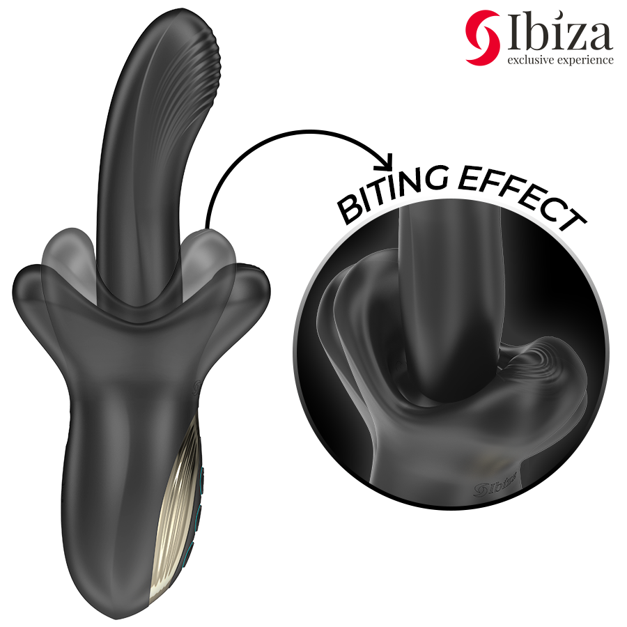 IBIZA - Kraftig vibrator med støt og sugeeffekt