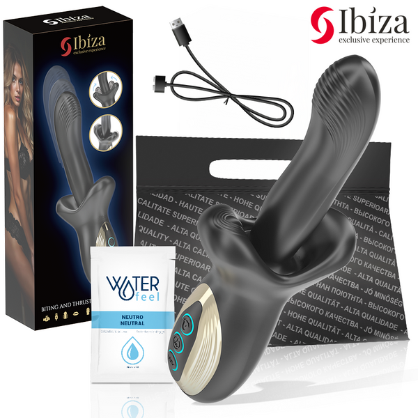 IBIZA - Kraftig vibrator med støt og sugeeffekt